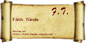 Fáth Tünde névjegykártya