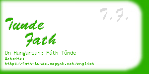 tunde fath business card